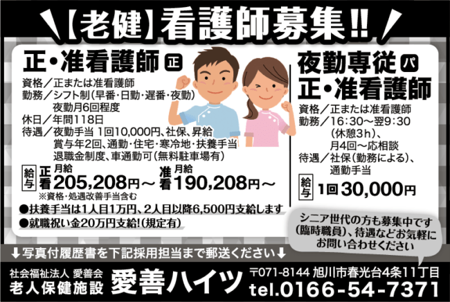 正・准看護師[正]夜勤専従正・准看護師[パ] 