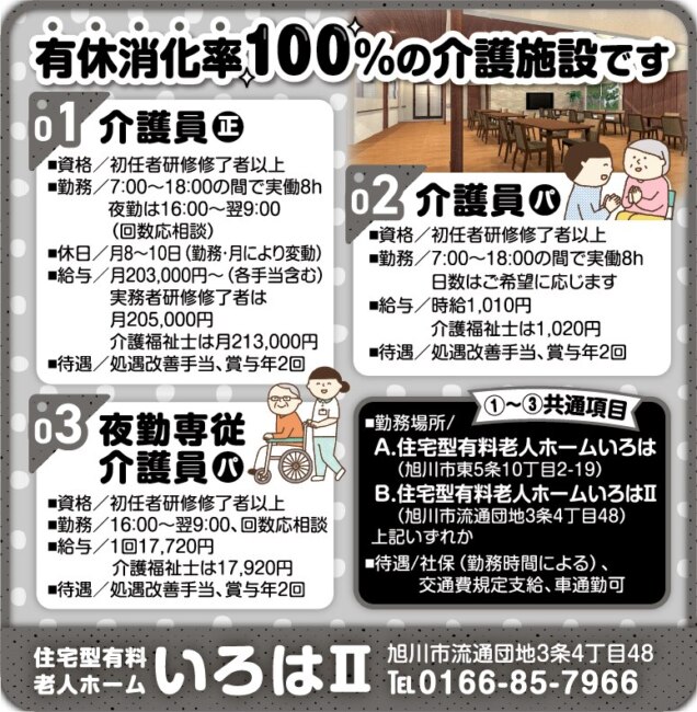 介護員[正][パ]夜勤専従介護員[パ]