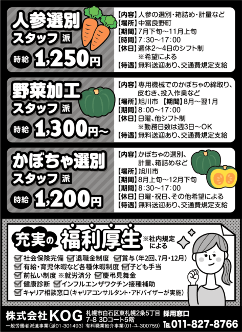 かぼちゃ選別スタッフ[派]