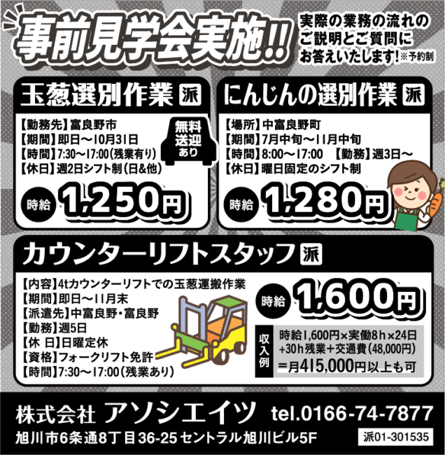 玉葱選別作業[派]