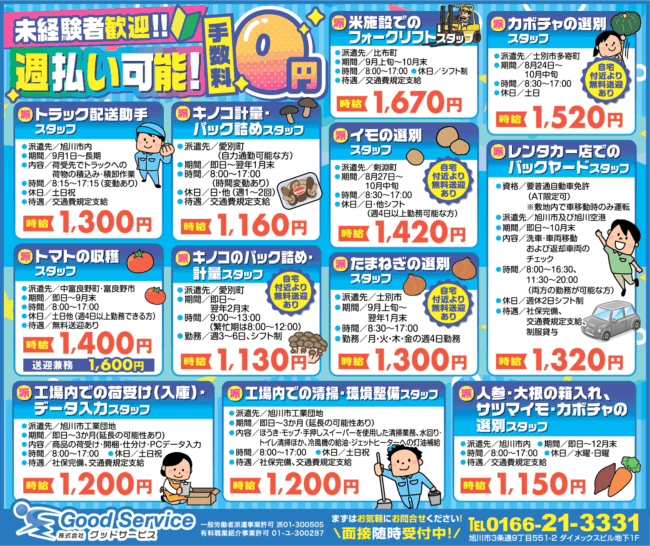 レンタカー店でのバックヤードスタッフ[派]